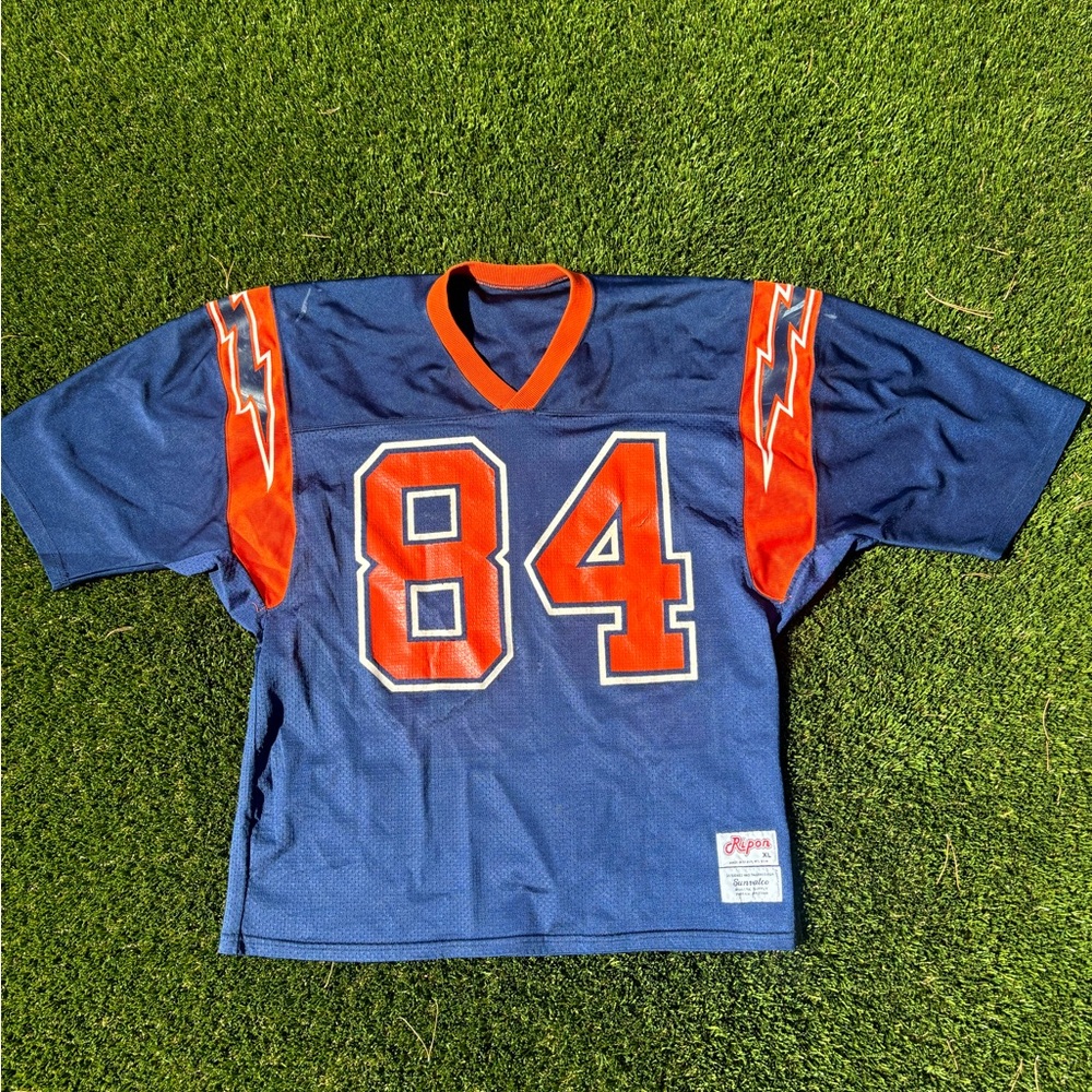 Ripon College Vintage Blue and Orange Football Jersey